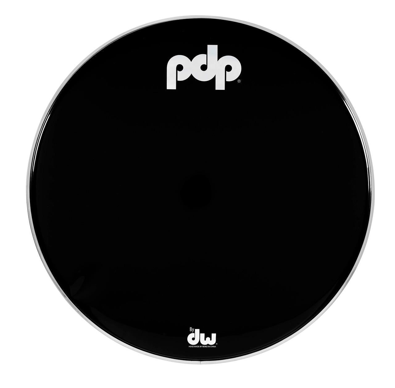PDP 22" Black Smooth Logo Bass Drum Head view 5