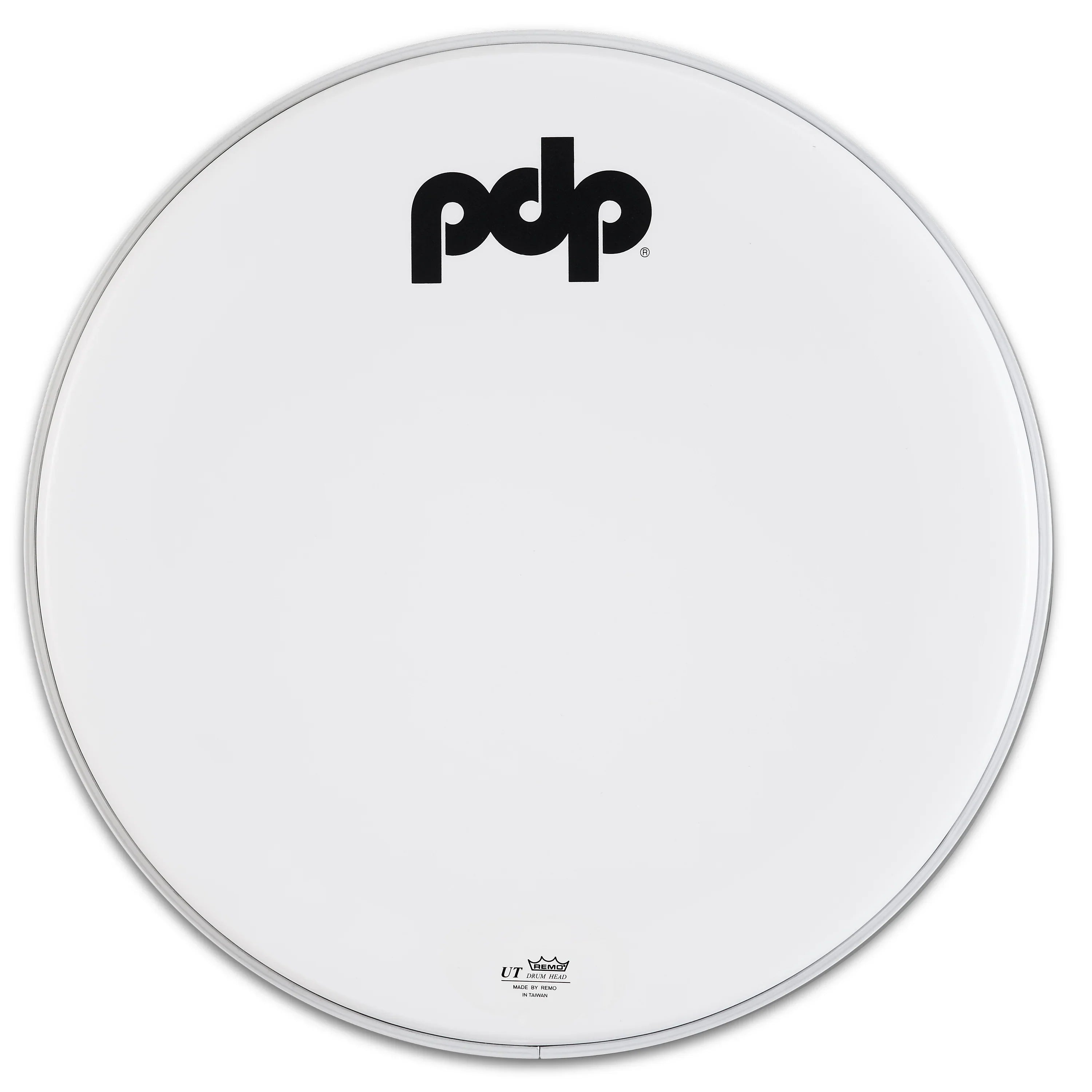 PDP 22" White Coated Logo Bass Drum Head view 5