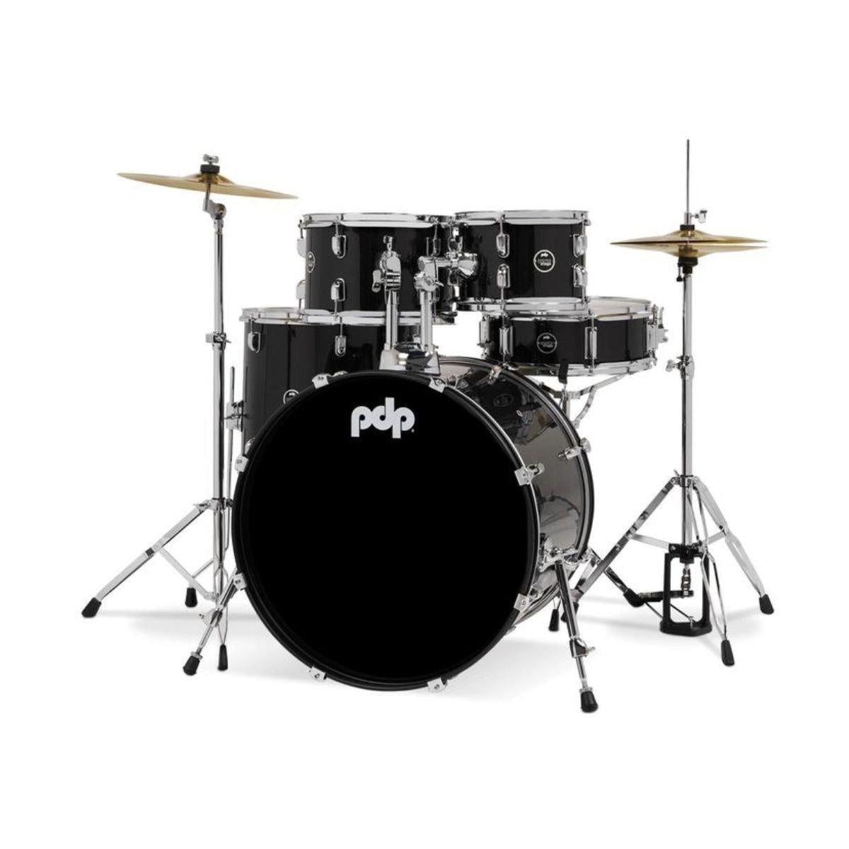 PDP CENTERstage 5-Piece Complete Drum Kit 22", Iridescent Black Sparkle (Hardware, Cymbals & Throne) view 2