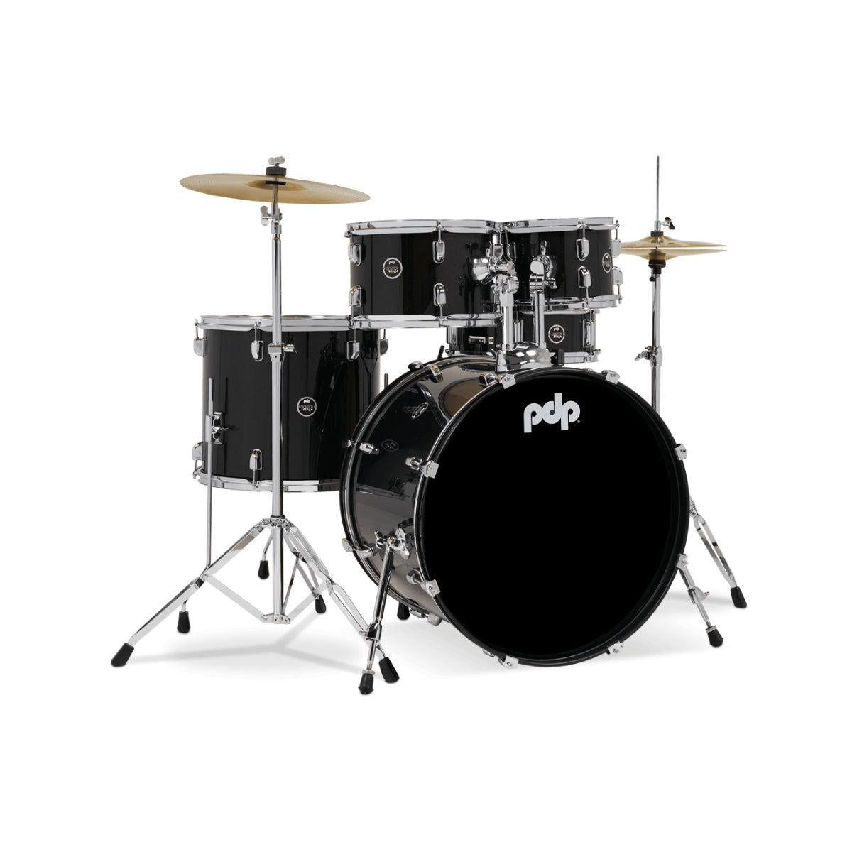 PDP CENTERstage 5-Piece Complete Drum Kit 22", Iridescent Black Sparkle (Hardware, Cymbals & Throne) view 4