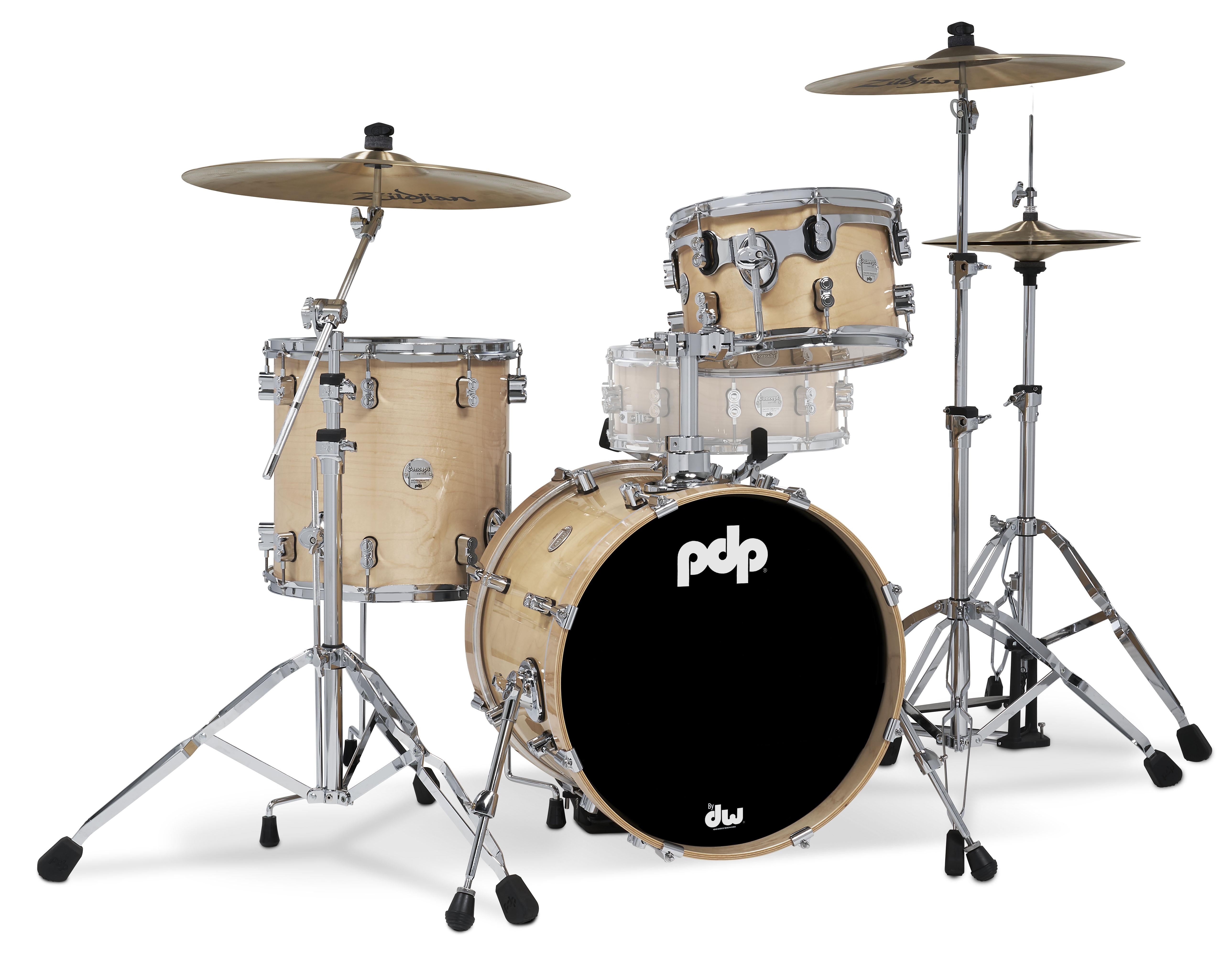 PDP Concept Maple Bop Kit 18", Natural Lacquer, Chrome Hardware view 1