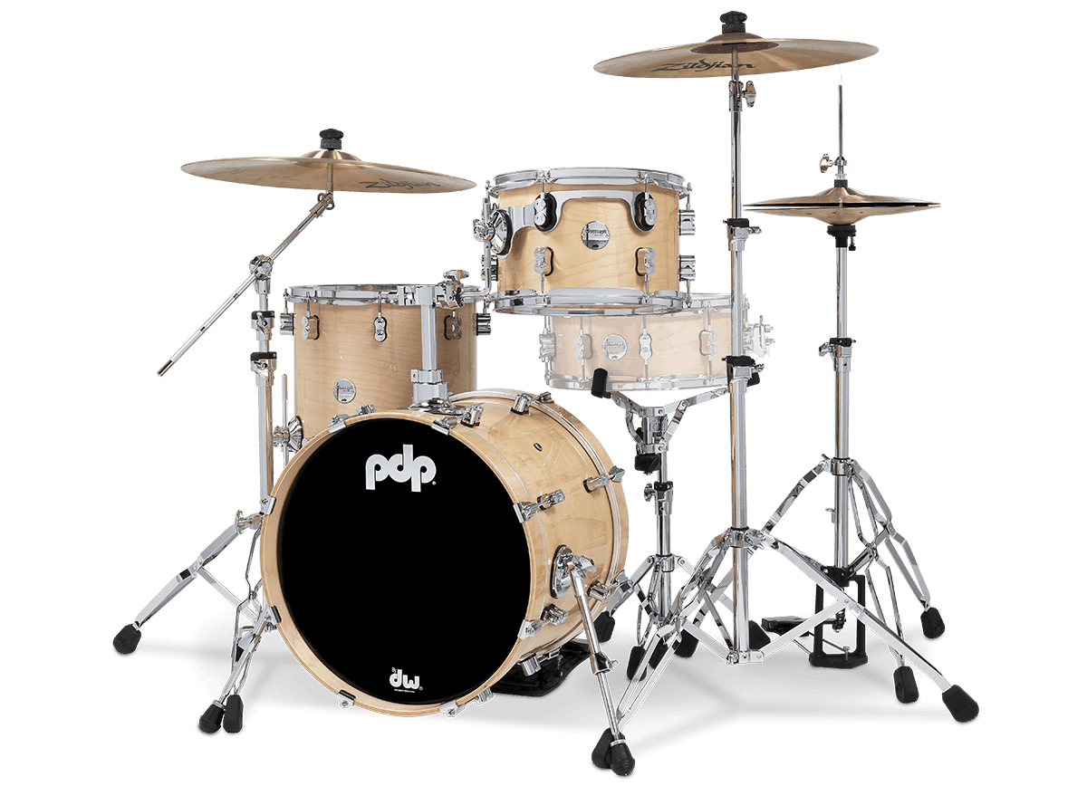 PDP Concept Maple Bop Kit 18", Natural Lacquer, Chrome Hardware view 3