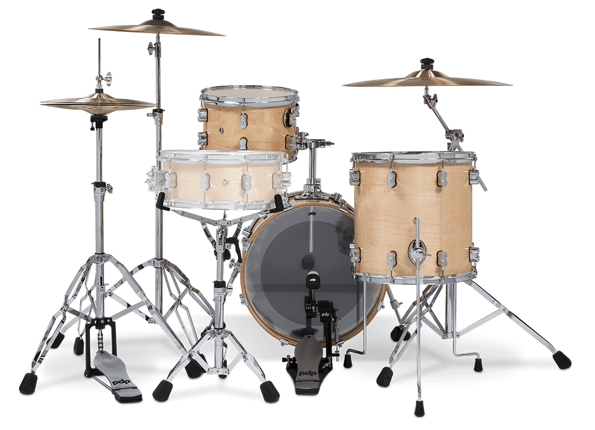 PDP Concept Maple Bop Kit 18", Natural Lacquer, Chrome Hardware view 2