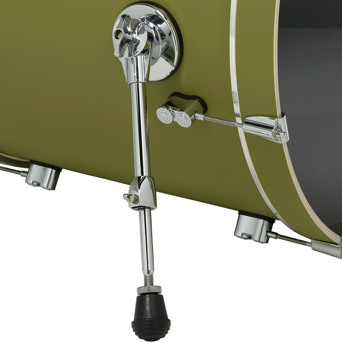 PDP Concept Maple Bop Kit 18", Satin Olive, Chrome Hardware view 5