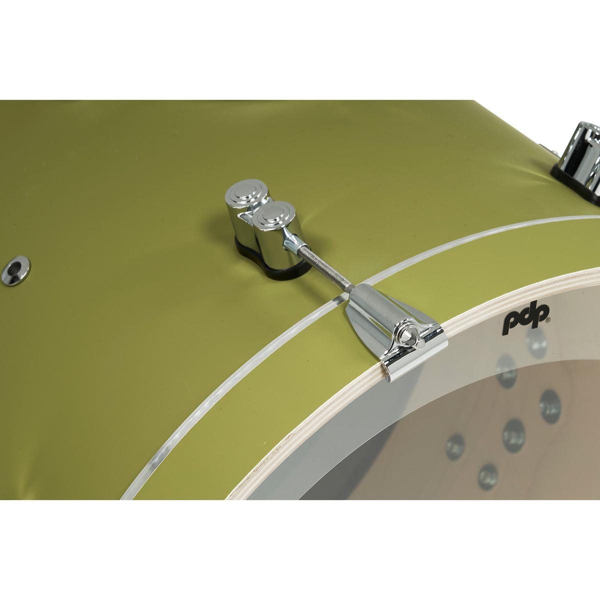 PDP Concept Maple Bop Kit 18", Satin Olive, Chrome Hardware view 2