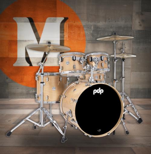 PDP Concept Maple 5-Piece Shell Pack 22", Natural Lacquer, Chrome Hardware view 1