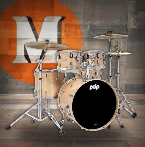 PDP Concept Maple 5-Piece Shell Pack 22", Natural Lacquer, Chrome Hardware view 2