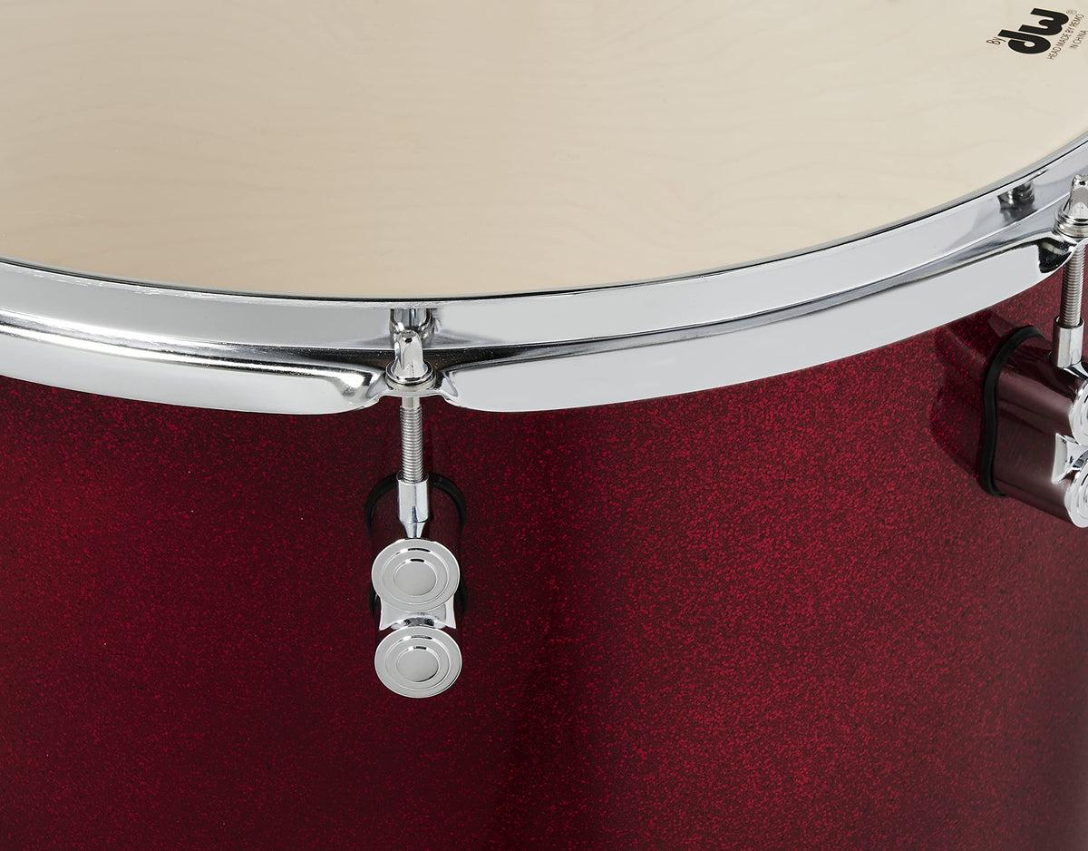 PDP Concept Maple 5-Piece Shell Pack 22", Red-to-Black Fade, Chrome Hardware view 5