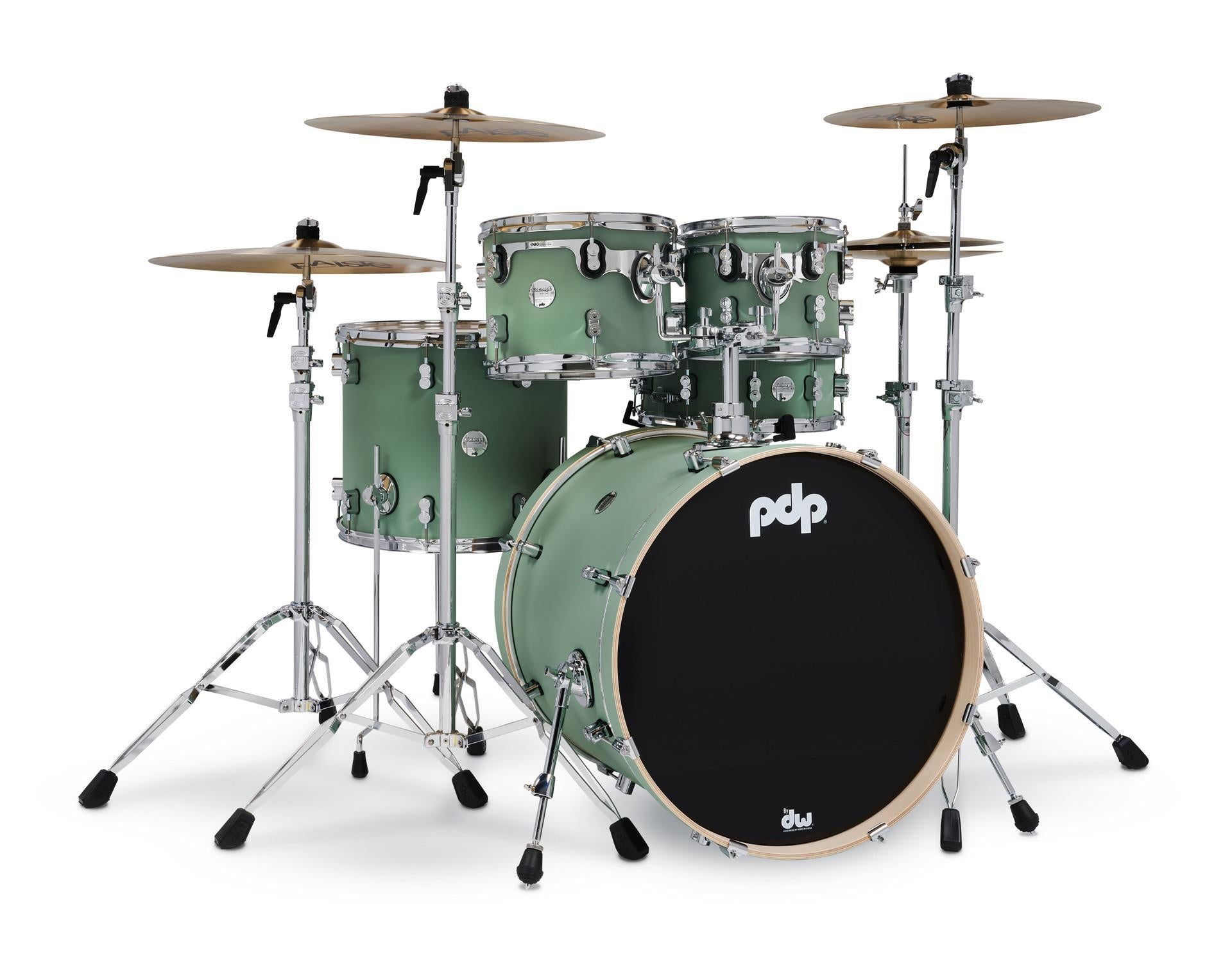 PDP Concept Maple 5-Piece Shell Pack 22", Satin Seafoam, Chrome Hardware view 3