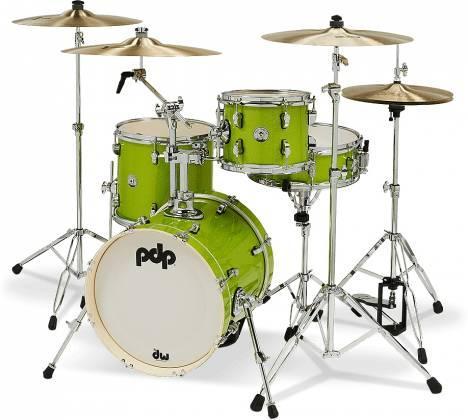 PDP New Yorker 4-Piece Shell Pack 16", Electric Green Sparkle, Chrome Hardware view 2