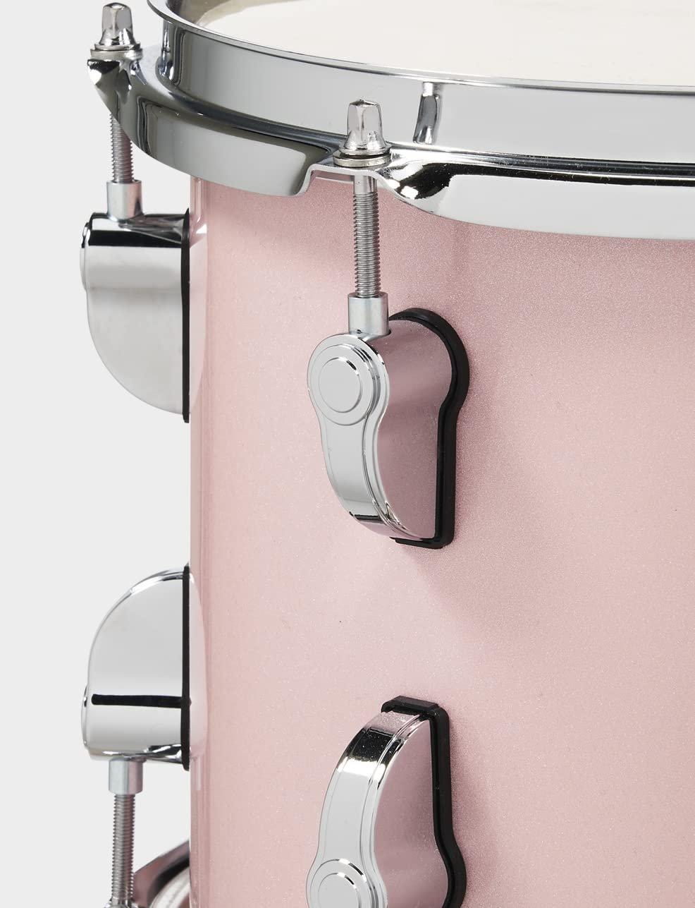 PDP New Yorker 4-Piece Shell Pack 16", Pale Rose Sparkle, Chrome Hardware view 3