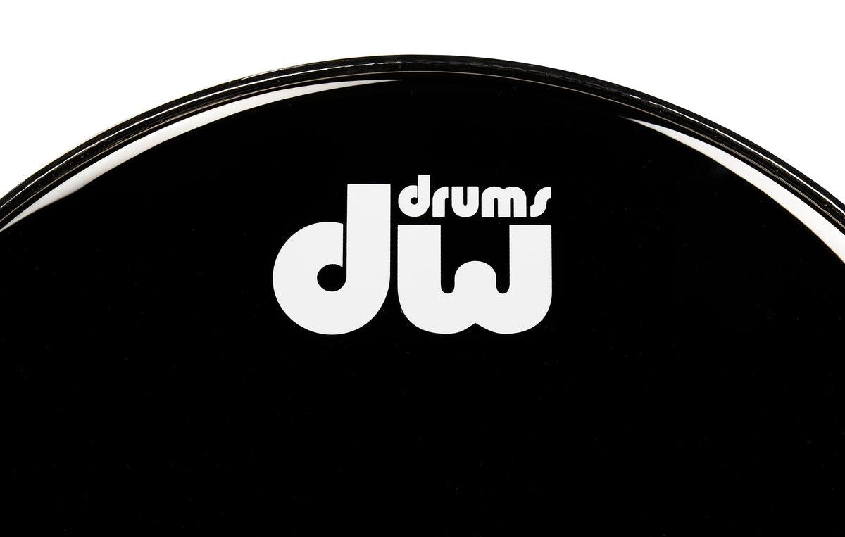 DW Bass Drum Logo Sticker, White